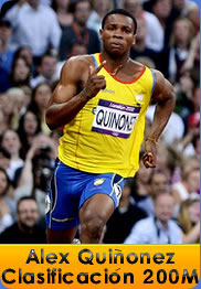 Alex Qui&ntilde;onez clasificaci&oacute;n a la final 200 metros Londres 2012