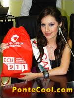Visita de las Candidatas a Reina de Ambato 2013 al ECU 911