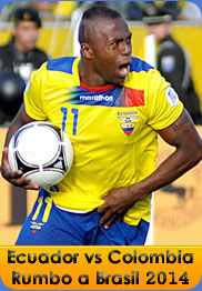 Ecuador 1 Colombia 0 eliminatorias Copa del Mundo Brasil 2014
