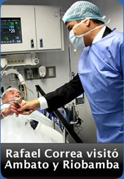 Rafael Correa visito Ambato y  Riobamba