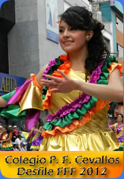 Colegio Cevallos Desfile Fiesta de la Fruta y de las Flores Ambato 2012