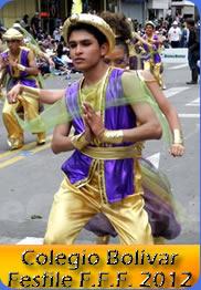 Colegio Bolivar Desfile Fiesta de la Fruta y de las Flores Ambato 2012