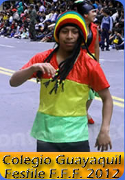 Colegio Guayaquil Desfile Fiesta de la Fruta y de las Flores Ambato 2012