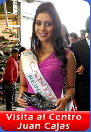 Candidatas a Reina de Ambato 2012 visitan el Centro Juan Cajas