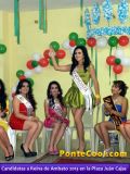 Visita de las Candidatas a Reina de Ambato 2013 a la Plaza Juan Cajas de Ambato